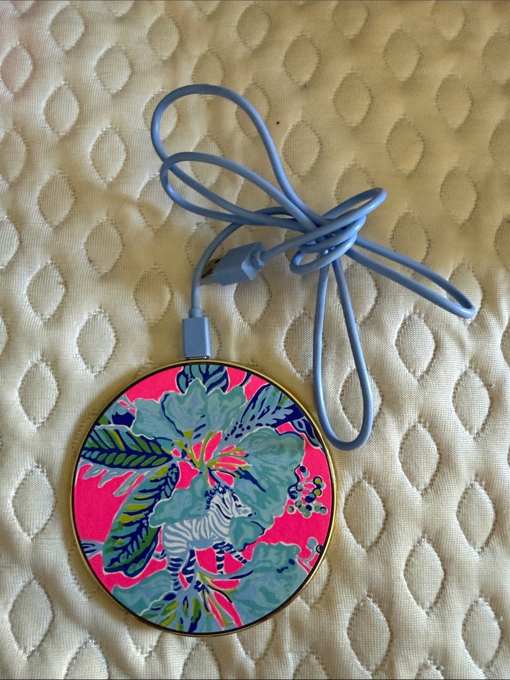 Lilly Pulitzer Gold Mirror Wireless Charging Pad